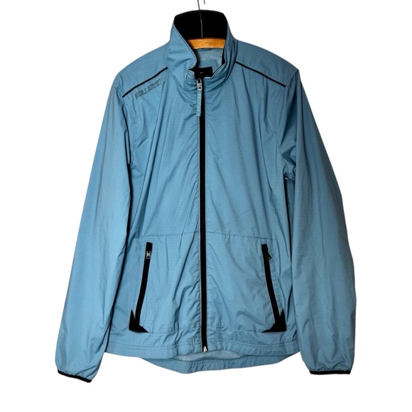 Hollister Other - Hollister Men's Sky Blue Windbreaker Jacket Full Zip-Up High Collar Size Medium